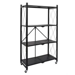 Grosses soldes ???? Paris Prix Étagère Pliable En Métal 4 Niveaux 127cm Noir ⭐