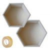 Sortie ???? Youdoit 2 étagères Hexagonales Bois 24 X 21 Cm Et 27 X 23,5 Cm + Masking Tape Doré à Paillettes 5 M ???? 1 Sortie ???? Youdoit 2 étagères Hexagonales Bois 24 X 21 Cm Et 27 X 23,5 Cm + Masking Tape Doré à Paillettes 5 M ???? -VIDAXL Shop unnamed file 1059