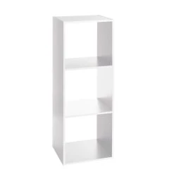 Coupon 🧨 ATMOSPHERA Etagère Rectangulaire à 3 Cases Mix - H. 100,5 Cm - Blanc ❤️