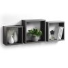 Vente flash ???? Paris Prix Lot De 3 Étagères Murales Cube 30cm Anthracite ❤️ -VIDAXL Shop unnamed file 1094