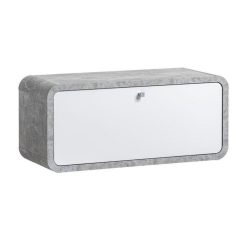 De gros ???? Paris Prix Étagère Murale 1 Porte Wally 80cm Argent ????