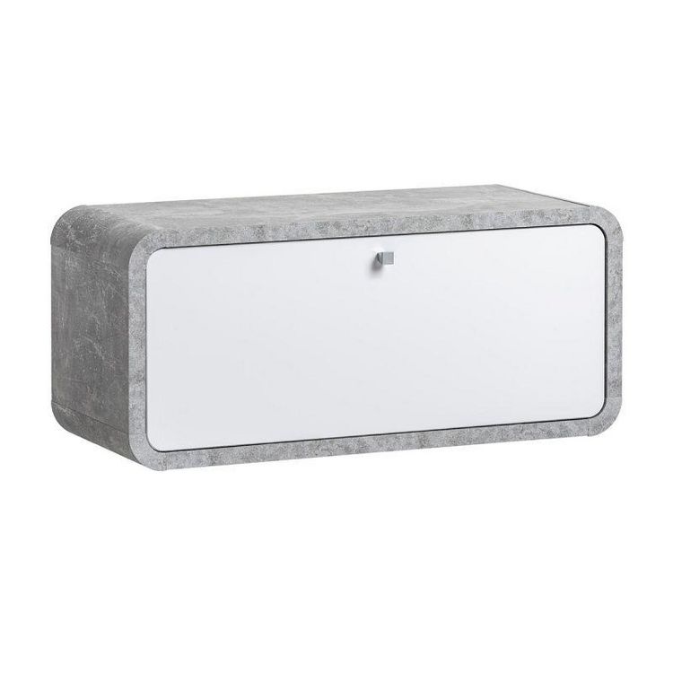 Paris Prix Étagère Murale 1 Porte Wally 80cm Argent De gros ???? Paris Prix Étagère Murale 1 Porte Wally 80cm Argent ???? -VIDAXL Shop unnamed file 1102