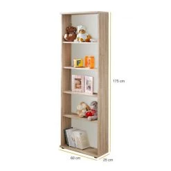 Meilleure vente 🌟 Paris Prix Bibliothèque 4 Niveaux Dino 175cm Chêne & Blanc 🎁 -VIDAXL Shop unnamed file 1129