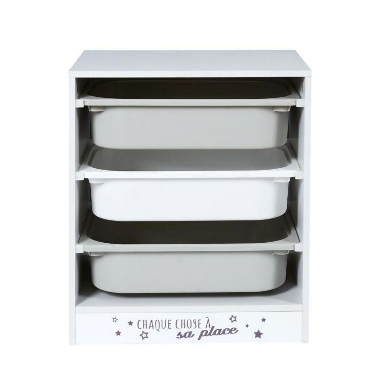 De gros ???? Paris Prix Meuble De Rangement 3 Bacs Tidy 51cm Blanc ???? 3 De gros ???? Paris Prix Meuble De Rangement 3 Bacs Tidy 51cm Blanc ????
