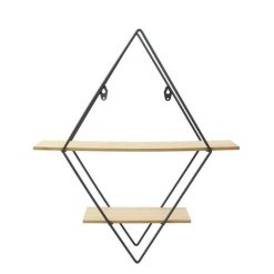 Tout neuf ⌛ Paris Prix Étagère Murale Design Losange 46cm Naturel ????