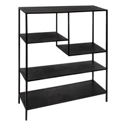 Meilleure vente ⌛ ATMOSPHERA Etagère En Bois Gota - Noire - Dim. 75 X 100 Cm 🛒