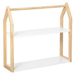 Promo ???? Étagère Murale Enfant Maison 56cm Blanc ????