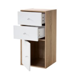 De gros ???? Casame Meuble De Rangement 2 Tiroirs Et 1 Porte Décor Chêne - L32 X P30 X H63 Cm ❤️ -VIDAXL Shop unnamed file 1182