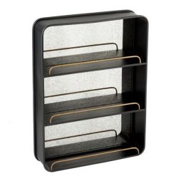 Budget ???? Paris Prix Etagère Murale 3 Niveaux Miroir 80cm Noir ????