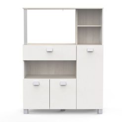 Coupon ⌛ Meuble De Rangement De Cuisine Compact 3 Portes 1 Tiroir L99cm PESTO ????