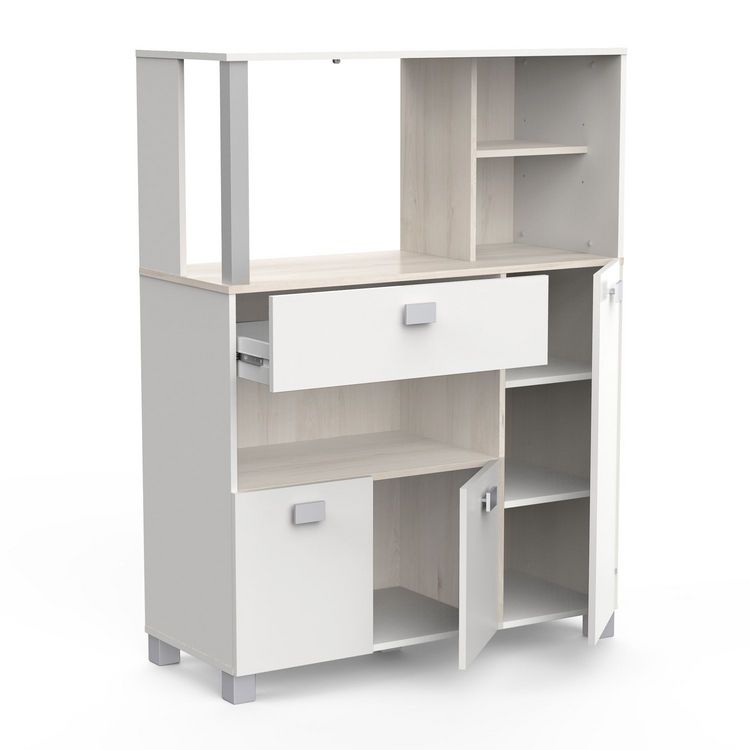 Coupon ⌛ Meuble De Rangement De Cuisine Compact 3 Portes 1 Tiroir L99cm PESTO ???? 5 Coupon ⌛ Meuble De Rangement De Cuisine Compact 3 Portes 1 Tiroir L99cm PESTO ???? – Image 3