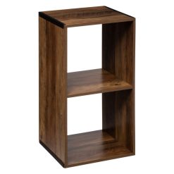 Bon marché ???? ATMOSPHERA Etagère 2 Cases Mix - P. 34,5 Cm X H. 67,5 Cm - Marron ????