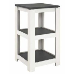 Promo ???? Paris Prix Étagère Design 3 Niveaux Granit 74cm Blanc ????
