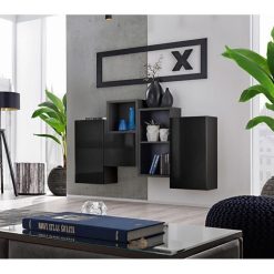 Grosses soldes ???? Paris Prix Meuble De Rangement Mural Blox III 140cm Noir ????