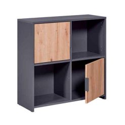 Bon marché ⭐ Paris Prix Étagère 2 Portes Gemeno 77cm Gris & Chêne ❤️ -VIDAXL Shop unnamed file 1252