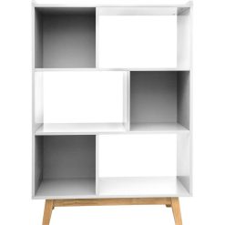 Meilleure vente ???? ATMOSPHERA Etagère Bibliothèque Scandinave En Bois Elva - L. 80 X H. 112 Cm - Blanc ???? -VIDAXL Shop unnamed file 1257