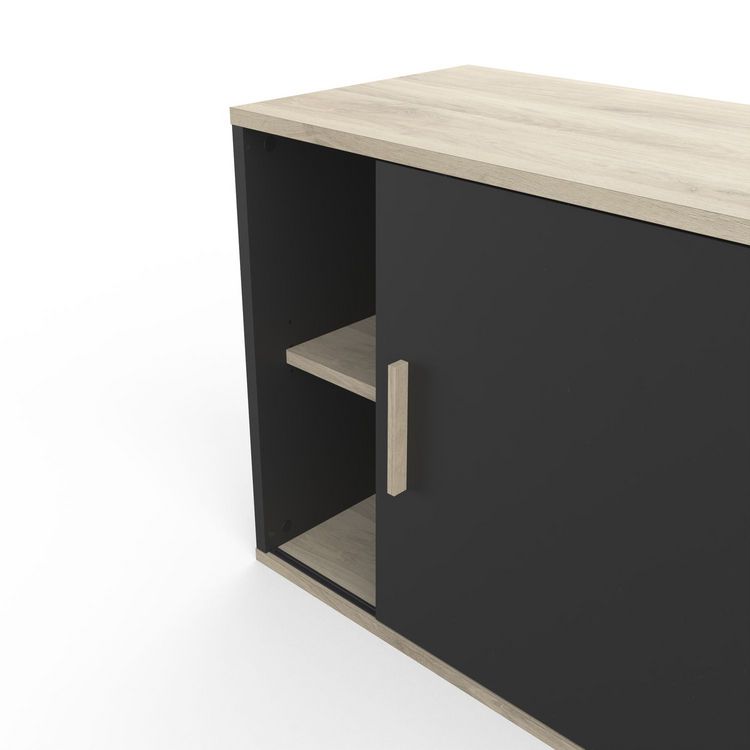 Sortie ???? Meuble De Cuisine Haut 1 Porte Coulissante Style Industriel L120cm MARKET ???? 4 Sortie ???? Meuble De Cuisine Haut 1 Porte Coulissante Style Industriel L120cm MARKET ???? – Image 2