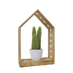 Remise 🔔 The Home Deco Factory Etagère Décorative LED Avec Plante Garden - Marron ✨ -VIDAXL Shop unnamed file 1260
