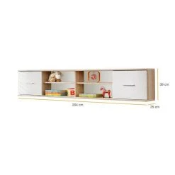 De gros 🔥 Paris Prix Étagère 2 Niveaux & 2 Portes Dino 204cm Chêne & Blanc 🔔 -VIDAXL Shop unnamed file 1264