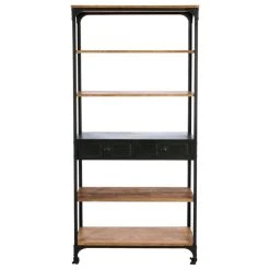 Offres ✔️ ATMOSPHERA Bibliothèque Industrielle Torof - L. 93 X H. 198 Cm - Noir 🥰 -VIDAXL Shop unnamed file 1288