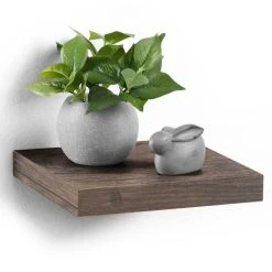 Offres 😍 Paris Prix Étagère Murale Design Flottante 25cm Noyer 🤩