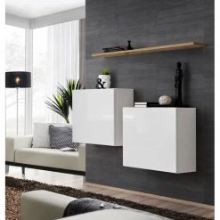 Les meilleures critiques de ✨ Paris Prix Lot De 2 Blocs & Étagère Switch SBI 130cm Blanc & Naturel 🥰