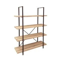 Acheter 🛒 DIVERS Bibliothèque Industrielle Dock - L. 100 X H. 140 Cm - Marron 😀