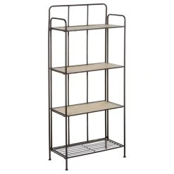 Le moins cher 🌟 ATMOSPHERA Etagère 4 Niveaux Recup - 60 X 137 Cm - Noir 🌟