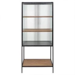 Tout neuf ❤️ Bibliothèque Vitrine 2 Portes Bakos 160cm Naturel 😉