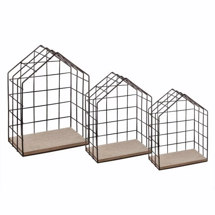 Tout neuf 😀 Set De 3 Etagères Murales Maison 34cm Noir 💯 3 Tout neuf 😀 Set De 3 Etagères Murales Maison 34cm Noir 💯