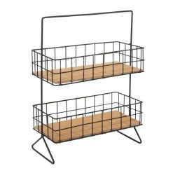 Meilleur prix ???? Paris Prix Étagère 2 Niveaux Design Solal 38cm Noir ????