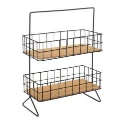 Meilleur prix 👍 Paris Prix Étagère 2 Niveaux Design Solal 38cm Noir 🔥