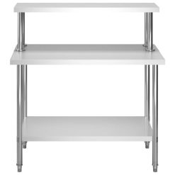Meilleur prix ???? VIDAXL Table De Travail De Cuisine Avec Etagere 120x60x120 Cm Inox ???? -VIDAXL Shop unnamed file 14