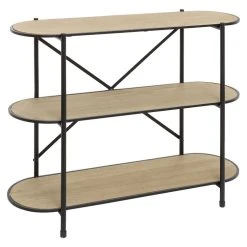 Remise 🤩 ATMOSPHERA Etagère Biliothèque Design Industriel Timeo - L. 100 X H. 80 Cm - Noir ✔️