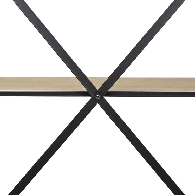 Remise 🤩 ATMOSPHERA Etagère Biliothèque Design Industriel Timeo - L. 100 X H. 80 Cm - Noir ✔️ 5 Remise 🤩 ATMOSPHERA Etagère Biliothèque Design Industriel Timeo - L. 100 X H. 80 Cm - Noir ✔️ – Image 3