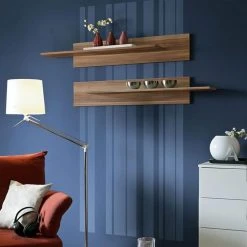 Vente flash 💯 Paris Prix Lot De 2 Étagères Murales Mix 120cm Prunier ⭐