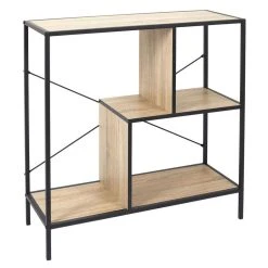 Remise 🤩 The Home Deco Factory Etagère Edison - H. 79,50 Cm - Noir Et Imitation Bois ⌛ -VIDAXL Shop unnamed file 1449
