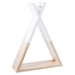 Sortie ???? Etagère En Bois Tipi 39cm Naturel & Blanc ????