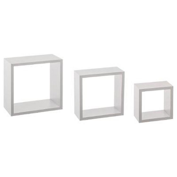 Nouveau ???? Lot De 3 Étagères Murales Cube 25cm Blanc ???? 3 Nouveau ???? Lot De 3 Étagères Murales Cube 25cm Blanc ????