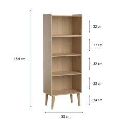 Sortie ✔️ CALICOSY Bibliothèque 4 Étagères H164 Cm Décor Chêne - Retro ???? 4 Sortie ✔️ CALICOSY Bibliothèque 4 Étagères H164 Cm Décor Chêne - Retro ???? -VIDAXL Shop unnamed file 1477