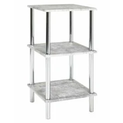 Sortie 👏 Paris Prix Étagère 3 Niveaux Design Miguel 77cm Gris 🧨