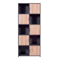 Promo ???? Paris Prix Étagère 5 Tiroirs Gemeno 185cm Gris & Chêne ????