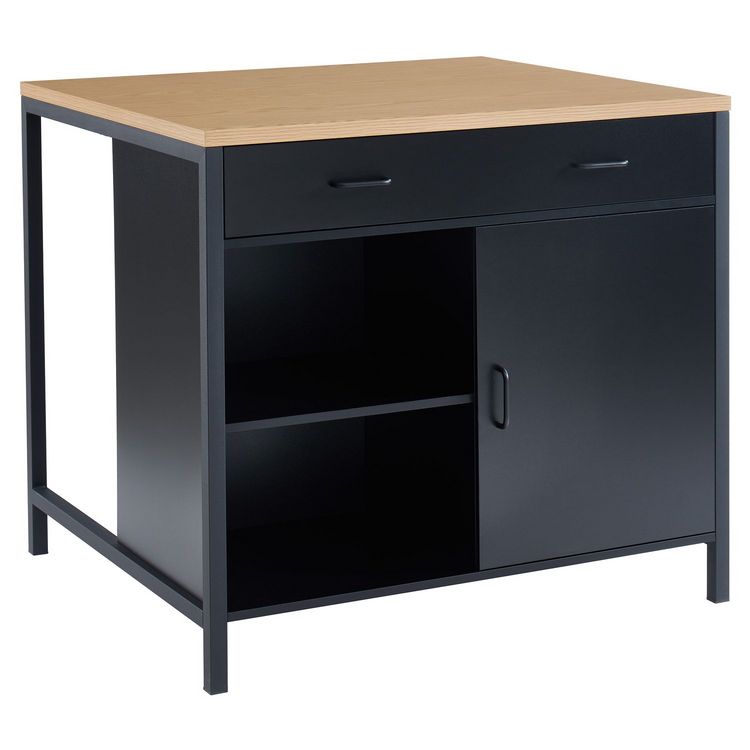 Îlot central de cuisine 1 tiroir 1 porte 1 étagère - L100cm PEPER Acheter ???? Îlot Central De Cuisine 1 Tiroir 1 Porte 1 étagère - L100cm PEPER ???? -VIDAXL Shop unnamed file 152