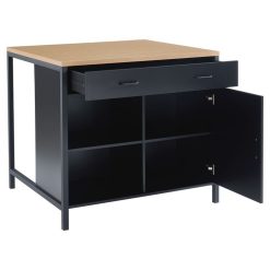 Acheter ???? Îlot Central De Cuisine 1 Tiroir 1 Porte 1 étagère - L100cm PEPER ???? 4 Acheter ???? Îlot Central De Cuisine 1 Tiroir 1 Porte 1 étagère - L100cm PEPER ???? -VIDAXL Shop unnamed file 153