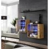 Nouveau 🔔 Paris Prix Lot De 2 Vitrines Murales & Étagère Switch SBIII 130cm Naturel & Noir ✨ -VIDAXL Shop unnamed file 1532