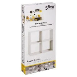 Nouveau ✨ ATMOSPHERA Etagère 4 Cases Mix - P. 32 Cm X H. 67,5 Cm - Blanc 🛒 -VIDAXL Shop unnamed file 1563