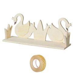 Top 10 ✔️ Youdoit Etagère Bois 2 Cygnes 40 X 16 Cm + Masking Tape Doré à Paillettes 5 M ⭐