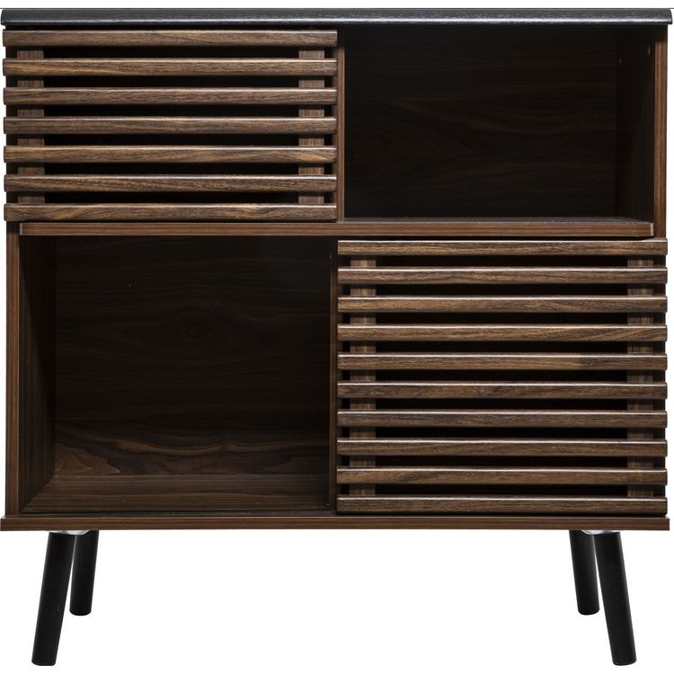 Vente flash ⭐ ATMOSPHERA Bibliothèque Design Bois Asmar - L. 80 X H. 77 Cm - Marron Et Noir ⭐ 4 Vente flash ⭐ ATMOSPHERA Bibliothèque Design Bois Asmar - L. 80 X H. 77 Cm - Marron Et Noir ⭐ – Image 2