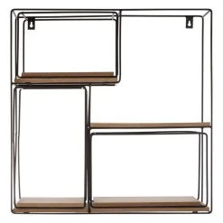 Le moins cher 🎉 ATMOSPHERA Lot De 4 étagères Murales Bois Métal Carrées ✔️ -VIDAXL Shop unnamed file 1605