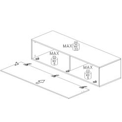 Coupon ???? NOUVOMEUBLE Meuble Suspendu 140 Cm Blanc Laqué Design CUBO ???? -VIDAXL Shop unnamed file 1612